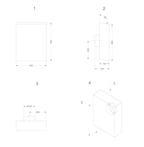 Dampkap toebehoren Novy 445999 detail 1