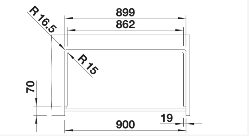 Evier 1 bassin Blanco 526107 detail 1