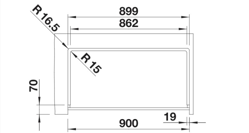 Evier 1 bassin Blanco 526105 detail 1