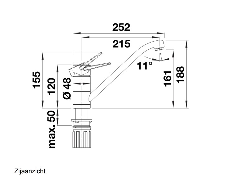 Eéngreepskraan Blanco 526404 detail 1