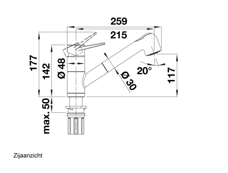 Robinet mono-commande Blanco 526418 detail 1