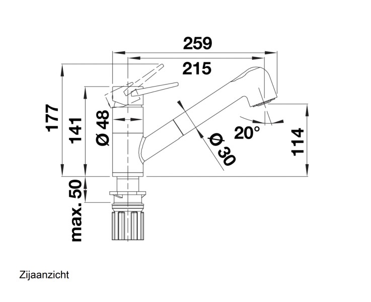 Eéngreepskraan Blanco 526416 detail 1