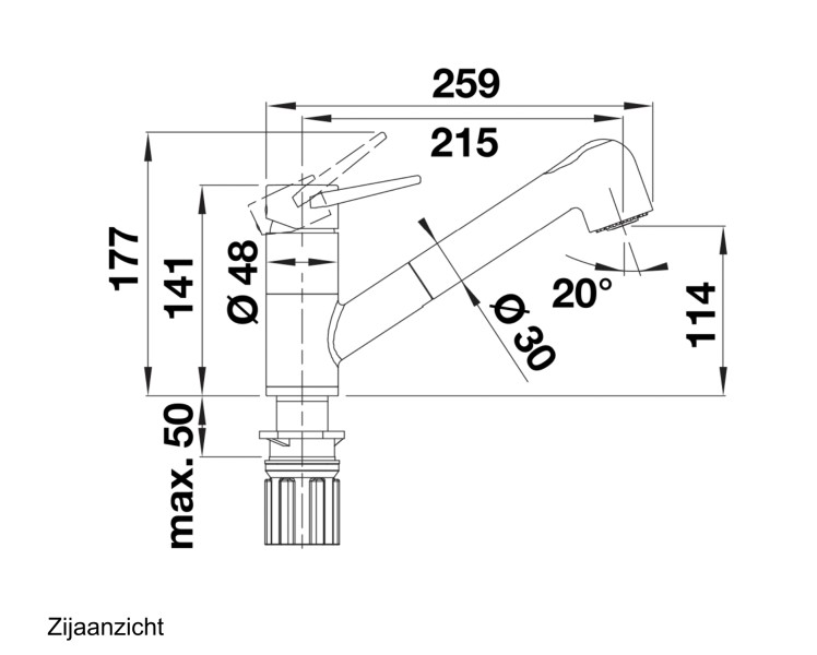 Robinet mono-commande Blanco 526428 detail 1