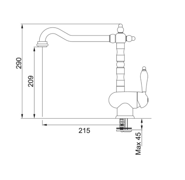 Robinet mono-commande Franke 301780 detail 2