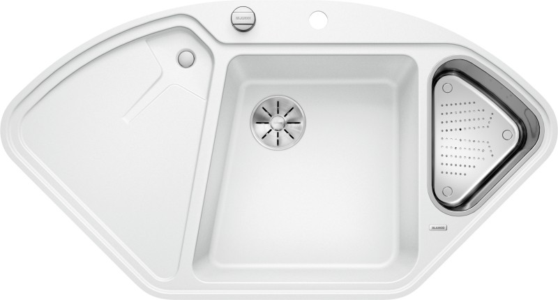 Hoekspoelbak Blanco 523660 vooraanzicht