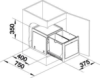 Afvalemmers Blanco 517467/** detail 1