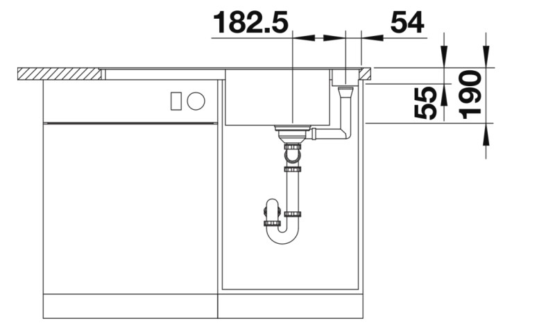 Evier 1 bassin Blanco 527224 detail 2