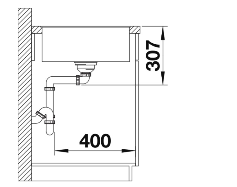 Evier 1 bassin Blanco 527224 detail 3