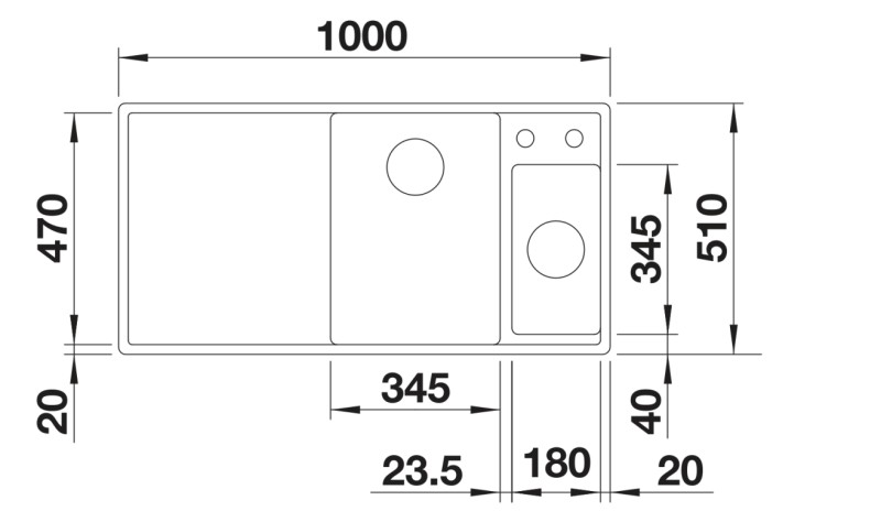 Evier 1 1/2 bassin Blanco 527226 detail 1