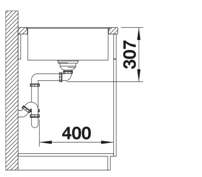 Evier 1 bassin Blanco 527236 detail 3