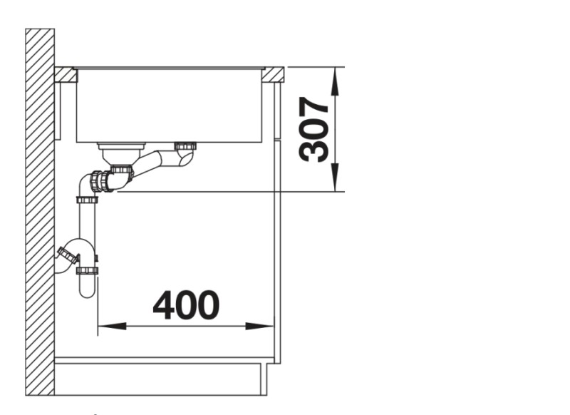 Anderhalve spoelbak Blanco 527233 detail 3