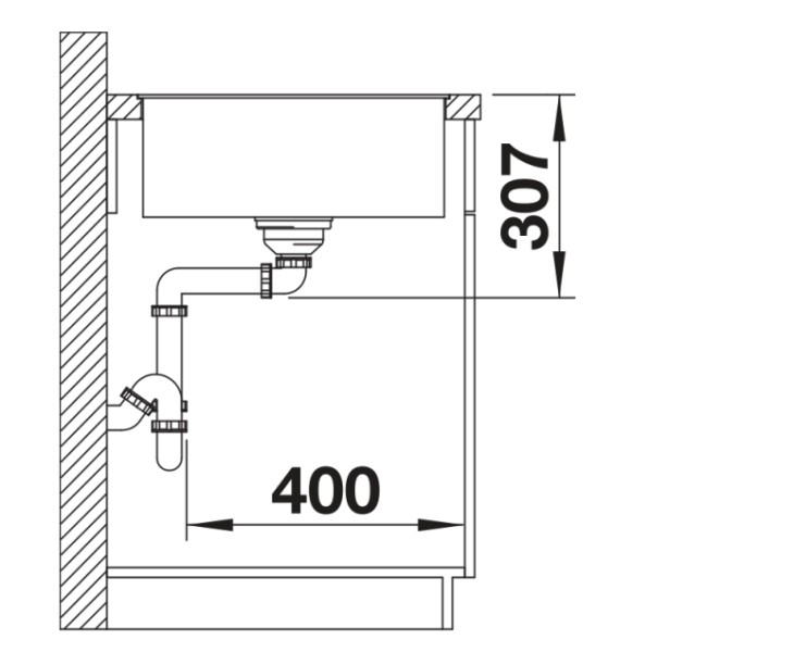 Evier 1 bassin Blanco 527237 detail 3
