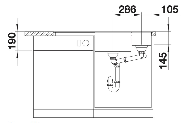 Anderhalve spoelbak Blanco 527231 detail 3