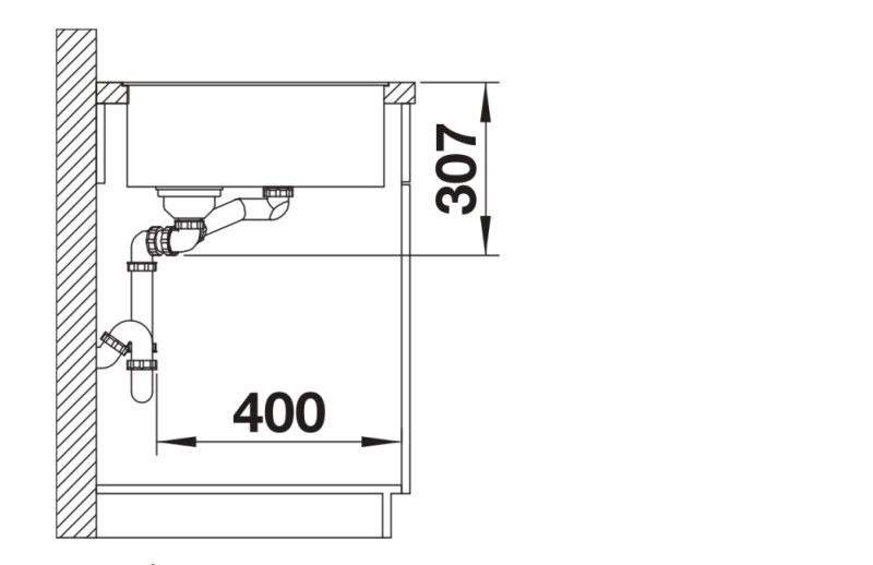 Evier 1 1/2 bassin Blanco 527230 detail 3