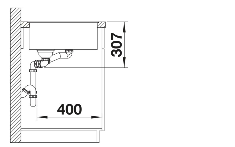 Anderhalve spoelbak Blanco 527050 detail 2