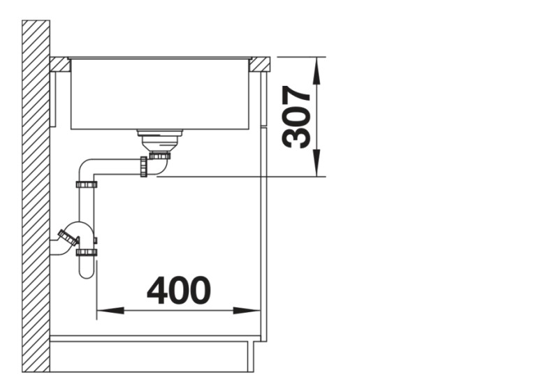 Evier 1 bassin Blanco 527053 detail 3