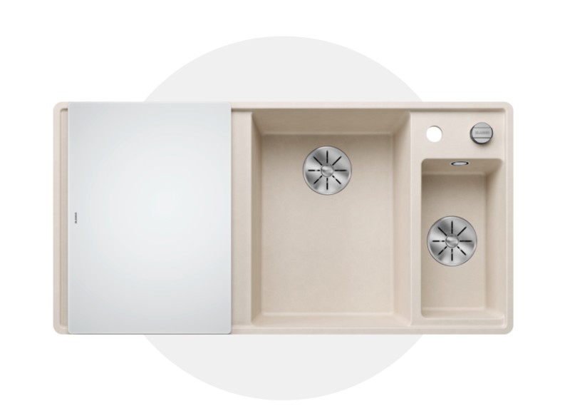 Anderhalve spoelbak Blanco 527049 vooraanzicht