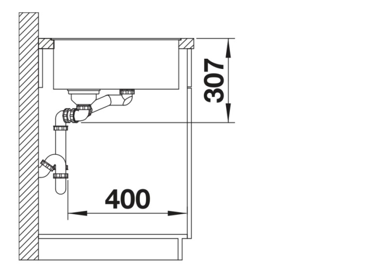 Evier 1 1/2 bassin Blanco 527049 detail 3