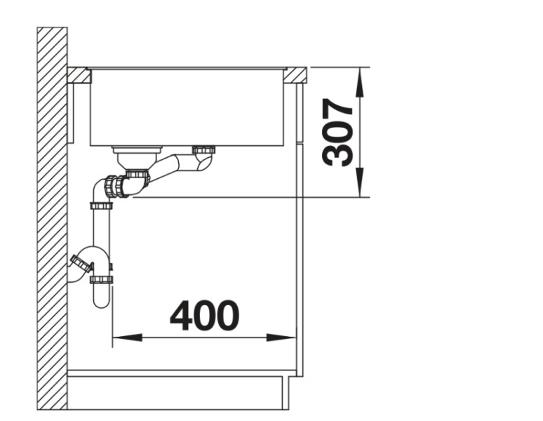 Evier 1 1/2 bassin Blanco 527048 detail 2
