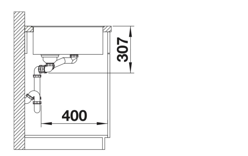 Evier 1 1/2 bassin Blanco 527047 detail 3