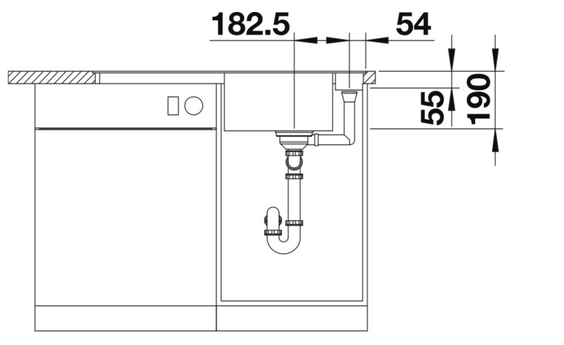 Enkele spoelbak Blanco 527041 detail 2