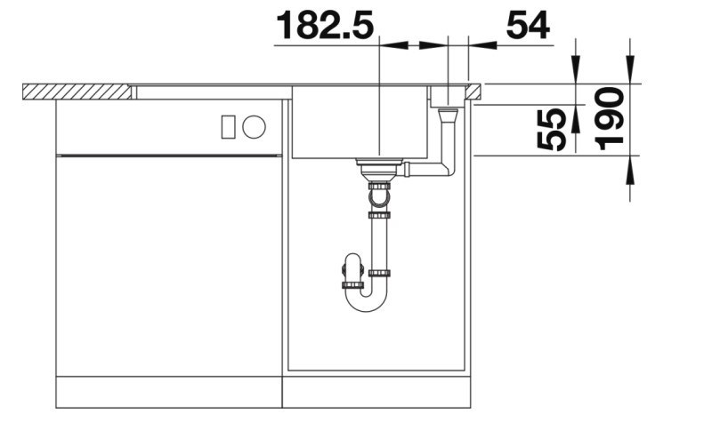 Evier 1 bassin Blanco 527042 detail 2