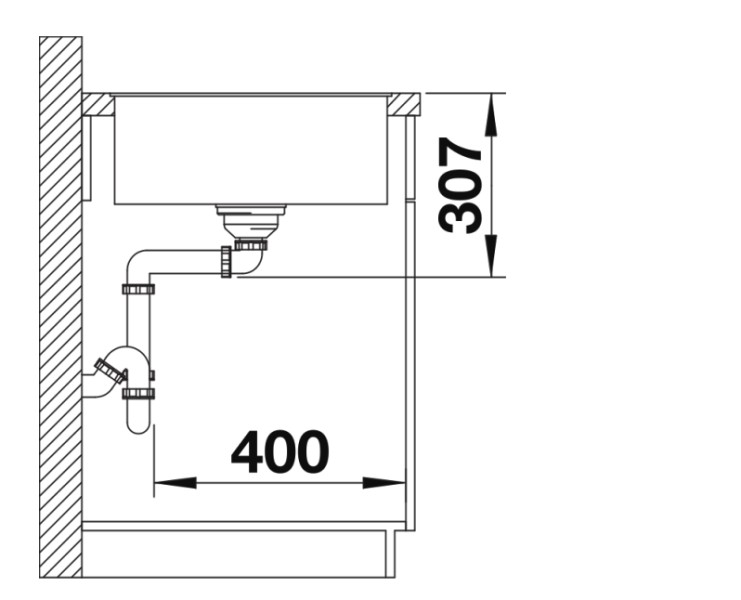 Evier 1 bassin Blanco 527042 detail 3