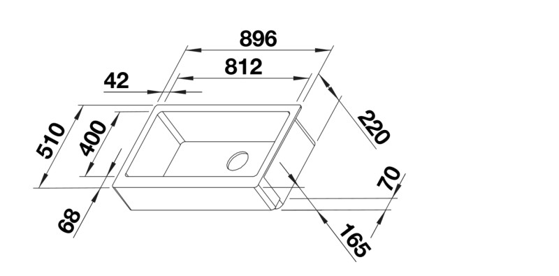 Enkele spoelbak Blanco 526800 detail 1