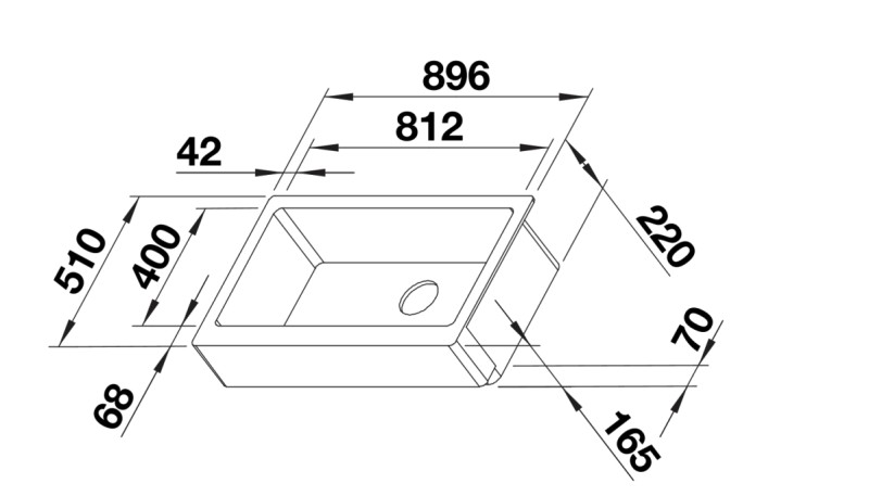 Evier 1 bassin Blanco 526803 detail 1