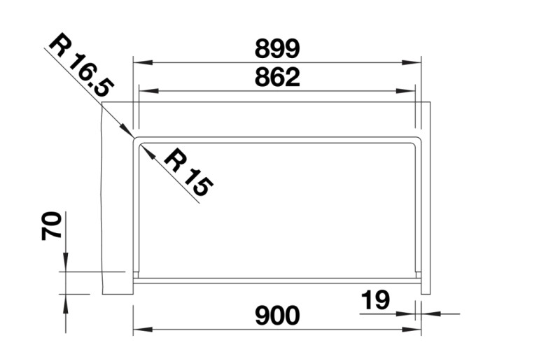 Evier 1 bassin Blanco 526803 detail 2