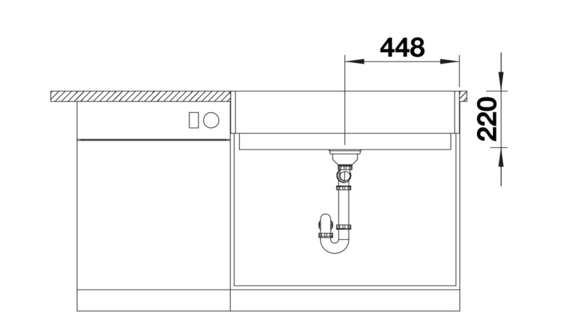 Evier 1 bassin Blanco 526803 detail 3