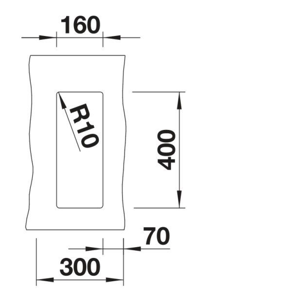 Enkele spoelbak Blanco 526802 detail 2