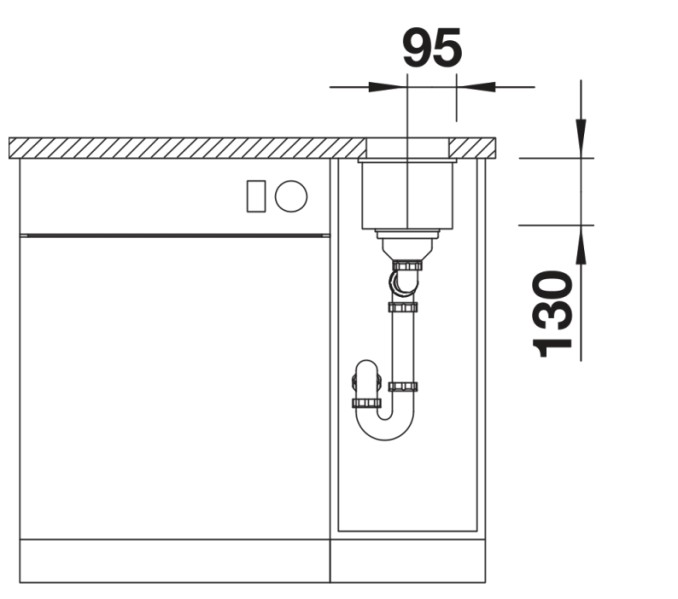 Evier 1 bassin Blanco 526802 detail 3