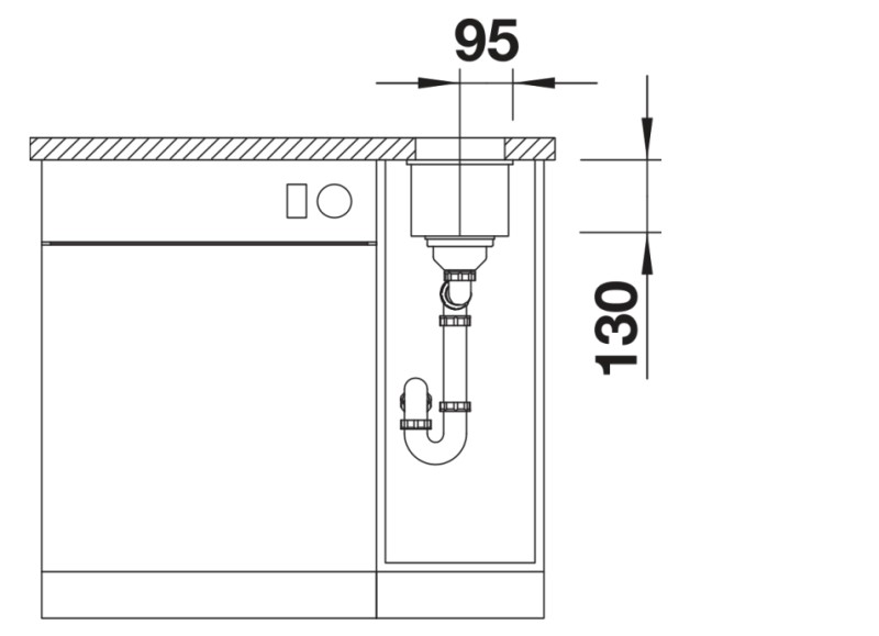 Evier 1 bassin Blanco 526799 detail 3
