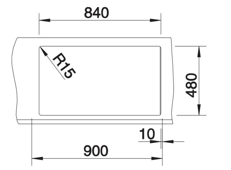 Evier 1 1/2 bassin Blanco 527304 detail 2
