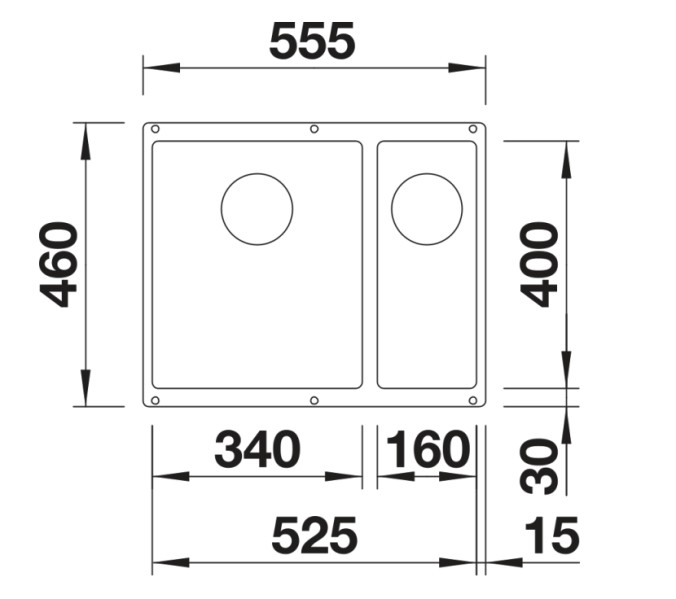 Evier 1 1/2 bassin Blanco 527346/** detail 1