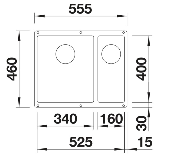 Evier 1 1/2 bassin Blanco 527345 detail 1