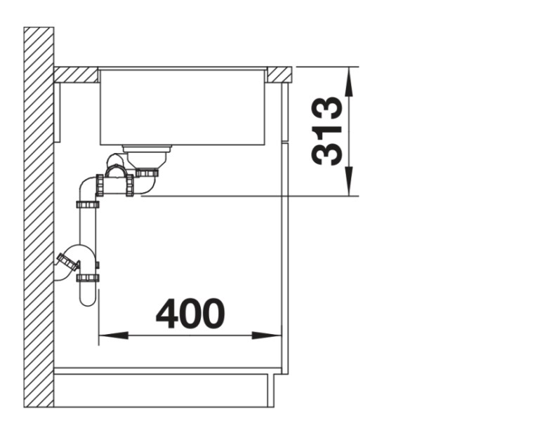 Evier 1 1/2 bassin Blanco 527344/** detail 3
