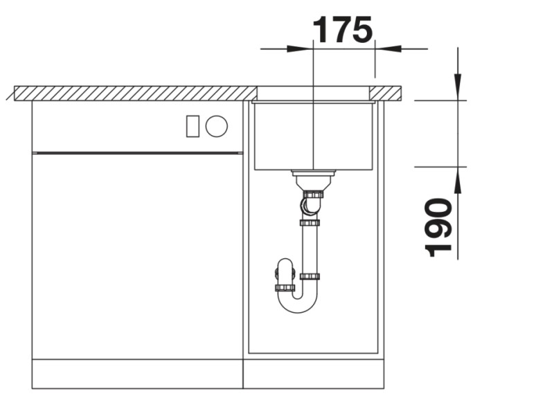 Evier 1 bassin Blanco 527343 detail 2