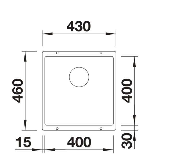 Evier 1 bassin Blanco 527349/** detail 1
