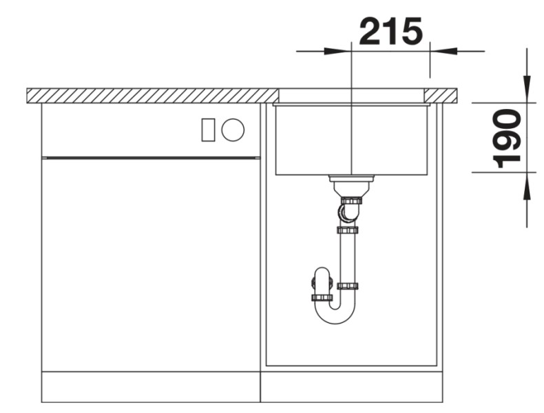 Evier 1 bassin Blanco 527349/** detail 3