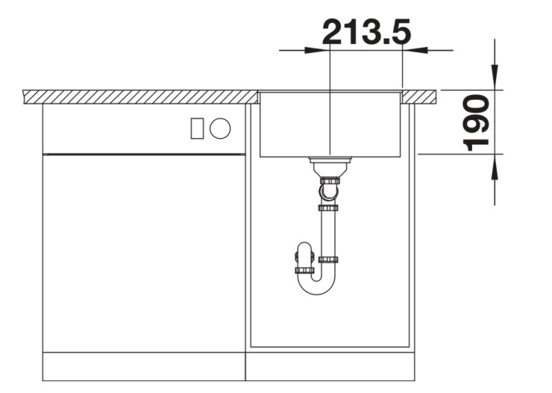Evier 1 bassin Blanco 527348/** detail 2