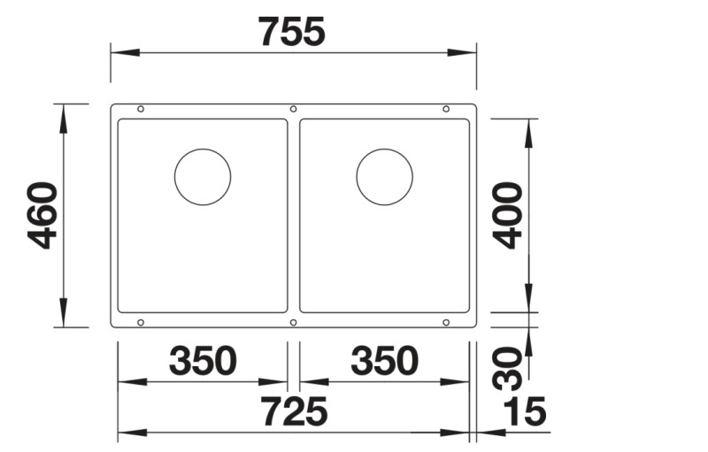 Evier 1 1/2 bassin Blanco 527347 detail 1