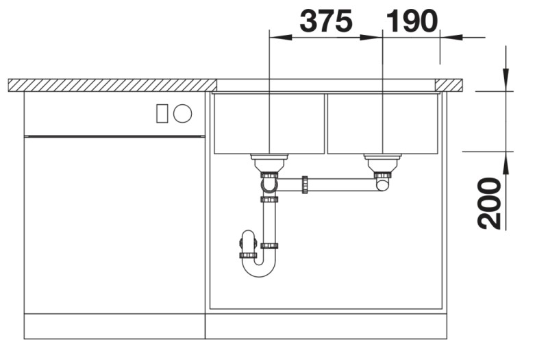 Evier 1 1/2 bassin Blanco 527347 detail 3