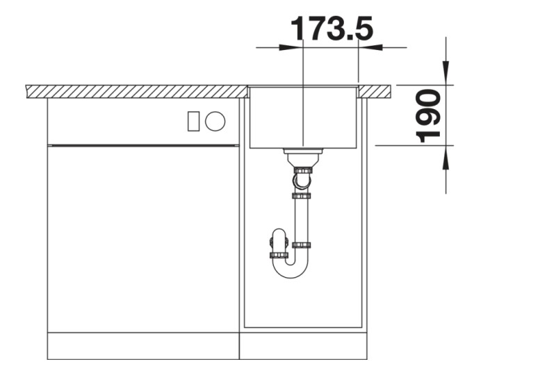 Enkele spoelbak Blanco 527342/** detail 2
