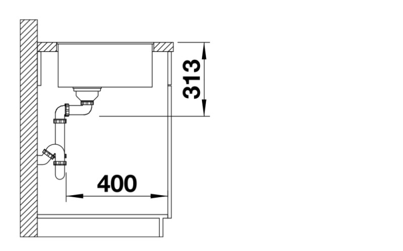 Evier 1 bassin Blanco 527342/** detail 3