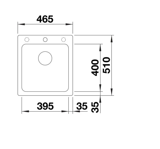 Evier 1 bassin Blanco 527309 detail 1