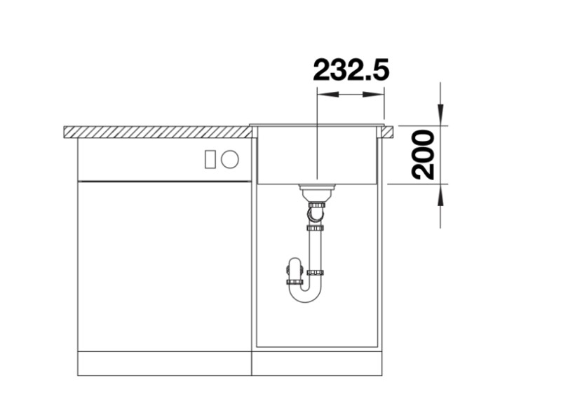 Evier 1 bassin Blanco 527309 detail 3