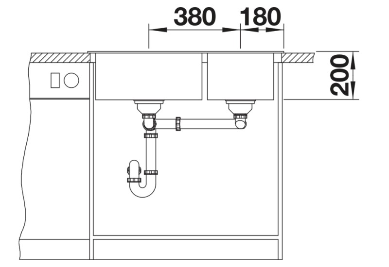 Evier 1 1/2 bassin Blanco 527313 detail 3