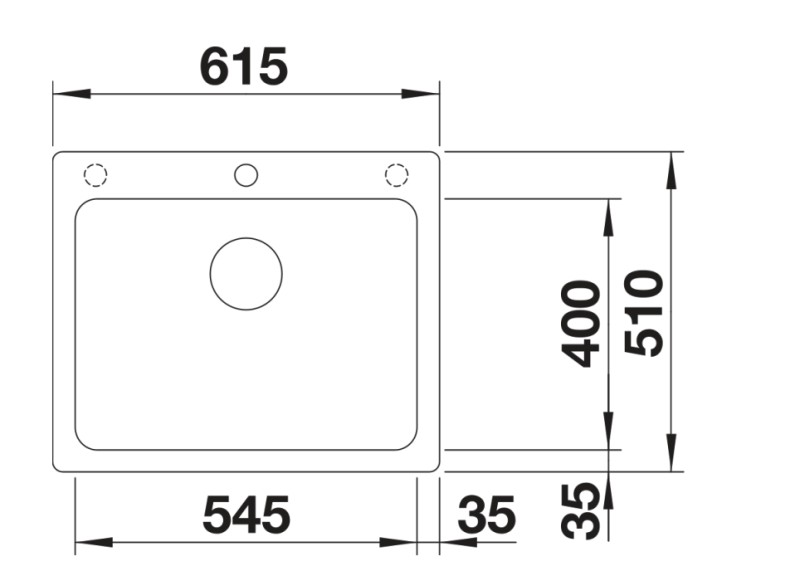 Evier 1 bassin Blanco 527311 detail 1